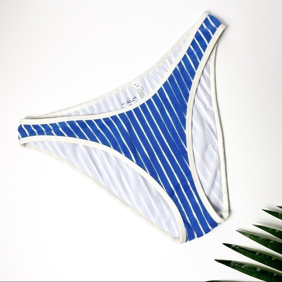 Out From Under UO Blue Bikini Striped Bott… - Picture 1 of 5